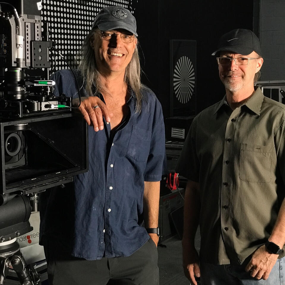 Scott L. Dale, ASC with RussCarpenter, ASC Scott L. Dale with Russ Carpenter during a 3D camera and lens testing for Avatar 2 & 3
